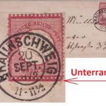 DR - 1 Gr. gr. Brustschild (Unterrand) Brief K2 Braunschweig - Hannover 1872