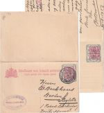 Niederlande - 12 1/2 C./5 C. Ganzsache/Aufbrauch Doppelkarte Amsterdam 1927