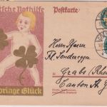 DR - 8 Pfg. Nothilfe Ganzsache+Zusatz i.d. SCHWEIZ Cannstadt - Grabs 1928