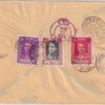 Iran - 10+1+3 R. Schah Luftpost-Einschreibebrief n. USA Teheran - New York 1944