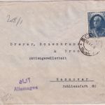 Iran - 1,50 R. Schah Zensurbrief Teheran - Hannover 1940 OKW-Zensurverschluss