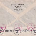 Iran - 1,50 R. Schah Zensurbrief Teheran - Hannover 1940 OKW-Zensurverschluss