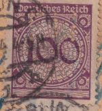 DR - 2x100 Pfg. Korbdeckel Perfin "FW" Paketkarte Berlin - Hamburg 1924