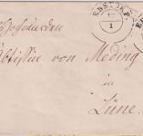 NDP - Ebstorf 12/1 nachv. hann. K2 1 Gr. Ganzsache/Brief n. Lüne - Anschrift !