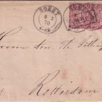 NDP - 2x1 Gr. gez. K2 Soest 8.3.70 Brief n. HOLLAND Duplexentwertung !