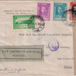 Iran - 20 R. Schah u.a. Luftpost-Zensurbrief n. USA Teheran - New York 1945