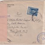 Iran - 2,50 R. Schah Zensurbrief n. USA Teheran - New York - Doppelzensur