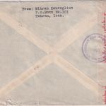 Iran - 2x2 R. u.a. Schah Zensurbrief n. USA Teheran - New York 1945