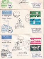 DDR - Messe-Sonderluftpost n. RUMÄNIEN/CSSR/UNGARN 1957 3 Briefe