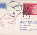 DDR - Interflug Messe-Sonderflug Leipzig - Kopenhagen 1960