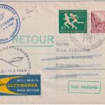 DDR - 20 Pfg. Ganzsache/Faltbrief Interflug Messe-Sonderflug Leipzig 1960