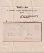 NDP - Ottersberg 25/2 nachv. hann. K1 portofreier Dienstbrief (Inhalt !!) 1868