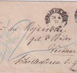 NDP - 1 Gr. gez. Brief K2 Berlin P.E.No. 12 - Weimar 1871 - Nachporto !