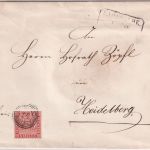 Baden - 6 Kr. Wappen Brief Ring 24 Karlsruhe - Heidelberg gepr. Flemming BPP