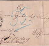 Baden - 3+1 Kr. Wappen Ausgabe 1862/68 !! Ortsnachnahmebrief K2 Offenburg 1869