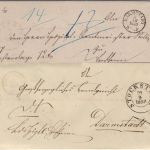 Thurn & Taxis - Auslagenbrief (Wendebrief) Darmstadt - Hofheim 1858 mit Inhalt