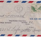 Canal Zone/Panama - 5 C. Flugpostausg. Luftpostbrief n. USA Ancon - Detroit 1948