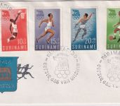 Suriname - Olympiade Rom 1960 Satz/5 Werte Schmuck-FDC ESST Paramaribo
