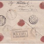 Argentinien - 2x20+5+2 C. San Martin Wertbrief Buenos Aires - Hadamar 1930