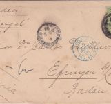 Argentinien - 16 C. Ganzsache/Brief Buenos-Aires - Efringen 1891