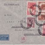 Argentinien - 50+2x30 C. u.a. Freimarken Luftpostbrief LATI Posadas 1940