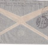 Argentinien - 1 P. u.a. Freimarken Lupo-Einschreibebrief LATI Buenos Aires 1940