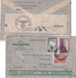 Argentinien - 1 P. u.a. Freimarken Luftpostbrief LATI Buenos Aires - Zeil 1940