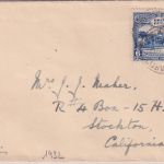 Brit. Guiana - 6 C. 100 J. Kolonie Brief n. USA Charity - Stockton 1932