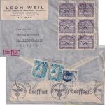 Bolivien - 6x35 B. Condor u.a. n. BELGIEN (Dt. Bes. !) La Paz - St. Nicolas 1941
