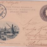 Argentinien - 6 C. Bildganzsache (Darsena Sud) Buenos Aires - Leinhausen 1898