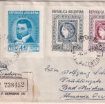 Argentinien - 100 J. Briefmarken Marken ex Block u.a. Lupo-Einschreibebrief 1957
