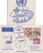 BRD - Interflug Messensonderflug/Erstflug Leipzig Wien Zuleitungspost 1960