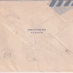 Argentinien - 10x20 C. San Martin Luftpostbrief n. USA Rosario - Chicago 1954