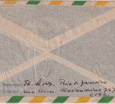Brasilien - 3,80 Cr. Roosevelt u.a. Luftpostbrief Rio de Janeiro Schorndorf 1949