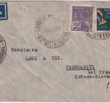Brasilien - 3.500 R. Flugpostausg. u.a. Luftpostbrief n. TSCHECHIEN Rio 1935