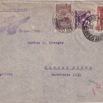Brasilien - 1.000 R. Flugpostaug. ua Luftpostbrief n. ARGENTINIEN Sau Paulo 1934