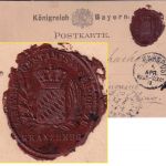 Bayern - K.B. Bahnpost Regensburg III München portofreie Karte Kranzberg 1886