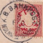 Bayern - K.B. Bahnpost Mindelheim II Günzburg Brief n. Regensburg 1911