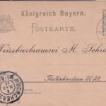 Bayern - K.B. Bahnpost München Ostbahnhof Deisenhofen C1 2 Pfg. Ganzsache 1903