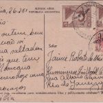 Argentinien - Pan American Games 1951 farb. Sonderkarte/Luftpost n. BRASILIEN