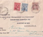 Argentinien - 20+10+5 C. Dienstmarken "M.I." Einschreibebrief Buenos Aires 1938