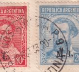 Argentinien - 20+10+5 C. Dienstmarken "M.I." Einschreibebrief Buenos Aires 1938