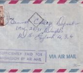 Jamaica - 10 C./1 Sh. "C-Day" Brief Kingston 1969 Ra2 "Insufficiently paid..."