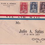 Curacao - 25+15+10 C. Reg.Jubiläum Erstflug Willemstad - Colon 1929
