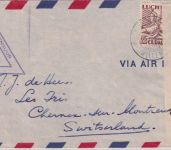 Curacao - 60 C. Flugpostausg. Luftpost-Zensurbrief i.d. SCHWEIZ Willemstad 1941
