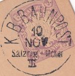 Bayern - K. B. Bahnpost Salzburg III München 5 Pfg. Ganzsache Rosenheim 1881