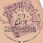 Bayern - K. B. Bahnpost Salzburg II München 5 Pfg. Ganzsache Laufen München 1881