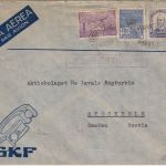 Brasilien - 3.000 R. Flugpostmarke u.a. Luftpostbrief n. SCHWEDEN Rio 1934