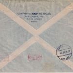 Brasilien - 3.000 R. Flugpostmarke u.a. Luftpostbrief n. SCHWEDEN Rio 1934