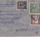 Chile - 8 P. Flugpostausgabe u.a. Luftpostbrief LATI n. Zeuthen 1940